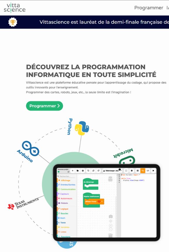 Image of Vittascience main page